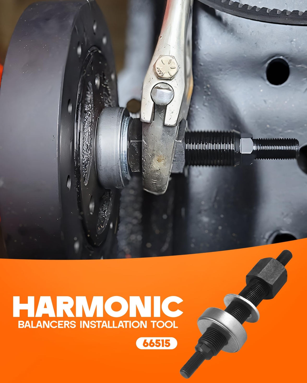 66515 Harmonic Balancer Install Puller Tool Set for Chevy SBC BBC Cranks