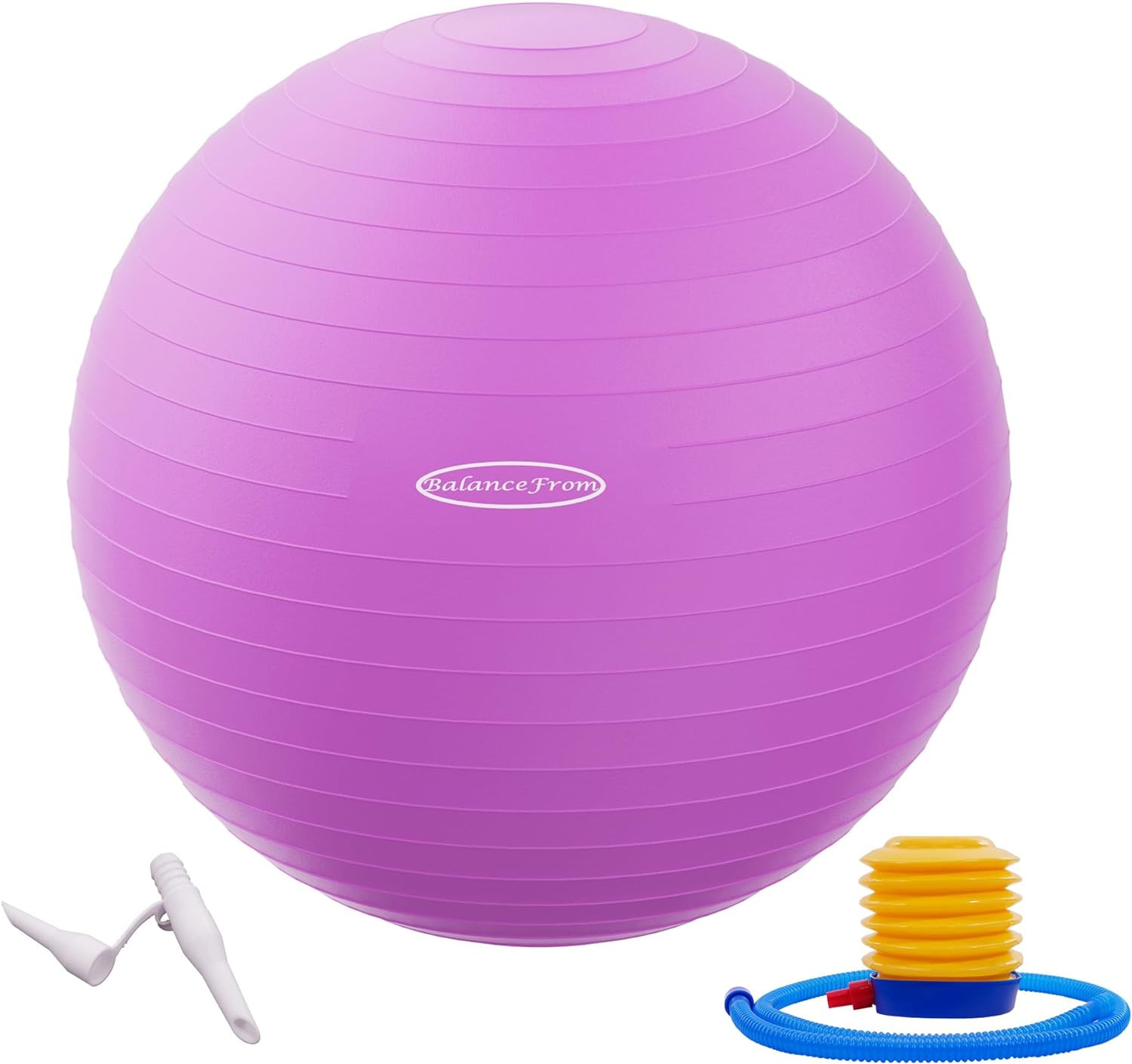 Fitvids Exercise Ball for Fitness, Yoga, Pilates with Quick Pump, Anti-Burst Sli