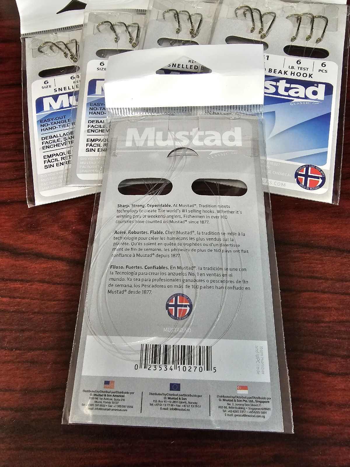 30 MUSTAD 641 SNELLED BAIT HOLDER HOOKS SZ. 6 FRESH ~ NOT OLD STOCK