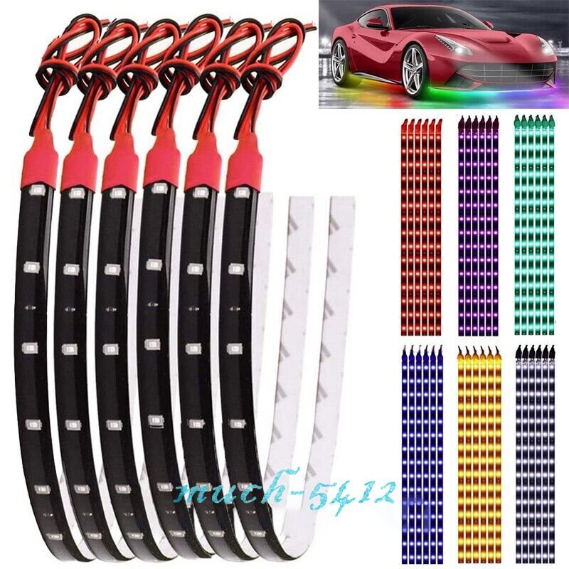 12V Tiras de Luz 15LED para Carros Coche Motos Camión Embarcación Luces Decor