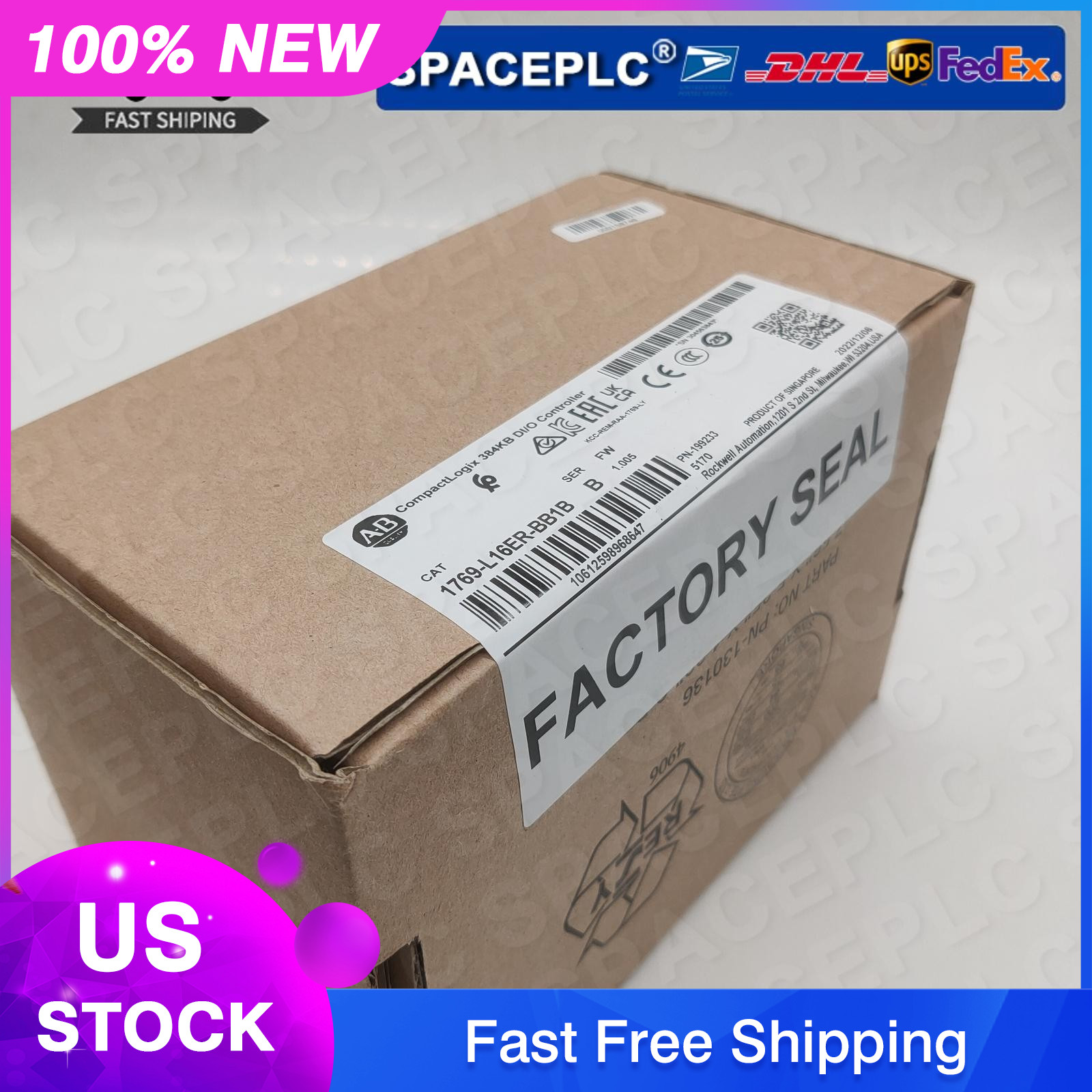 New Sealed AB 1769-L16ER-BB1B SER B CompactLogix 384KB DI/O Controller Fast Ship