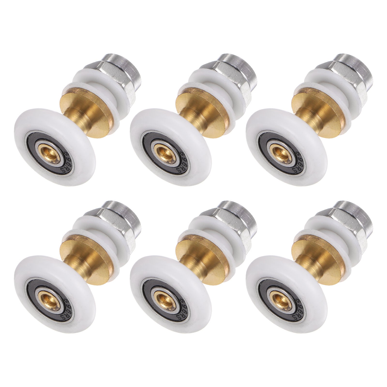 Shower Door Roller Wheel 23mm Bathroom Glass Sliding Door Runner, (1 Set 6pcs)