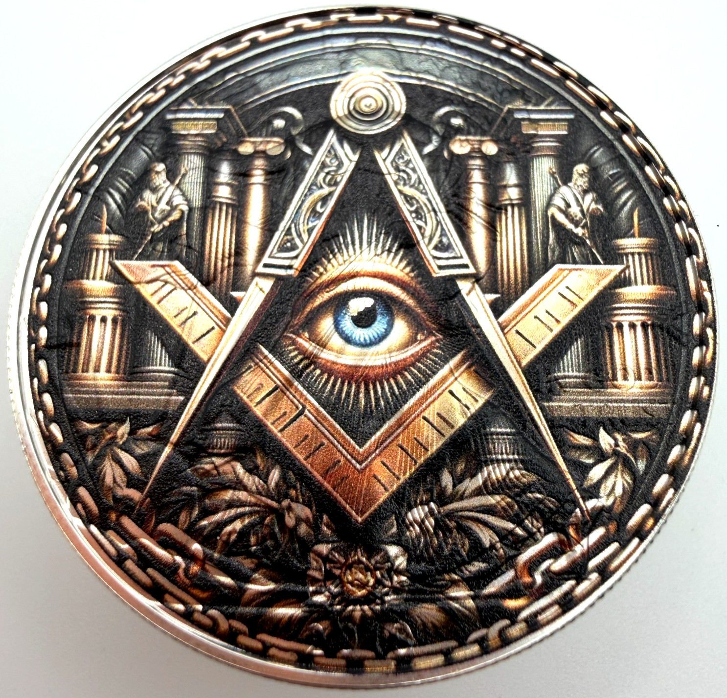 Freemasons - American Silver Eagle 1oz Freemason .999 Silver Dollar Coin