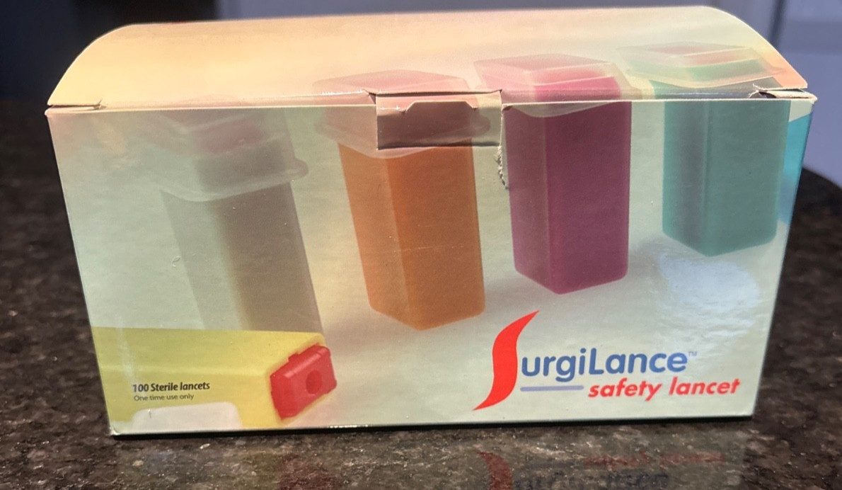 SurgiLance Lancet-Pink SLN300-Box of 100-sealed packaging