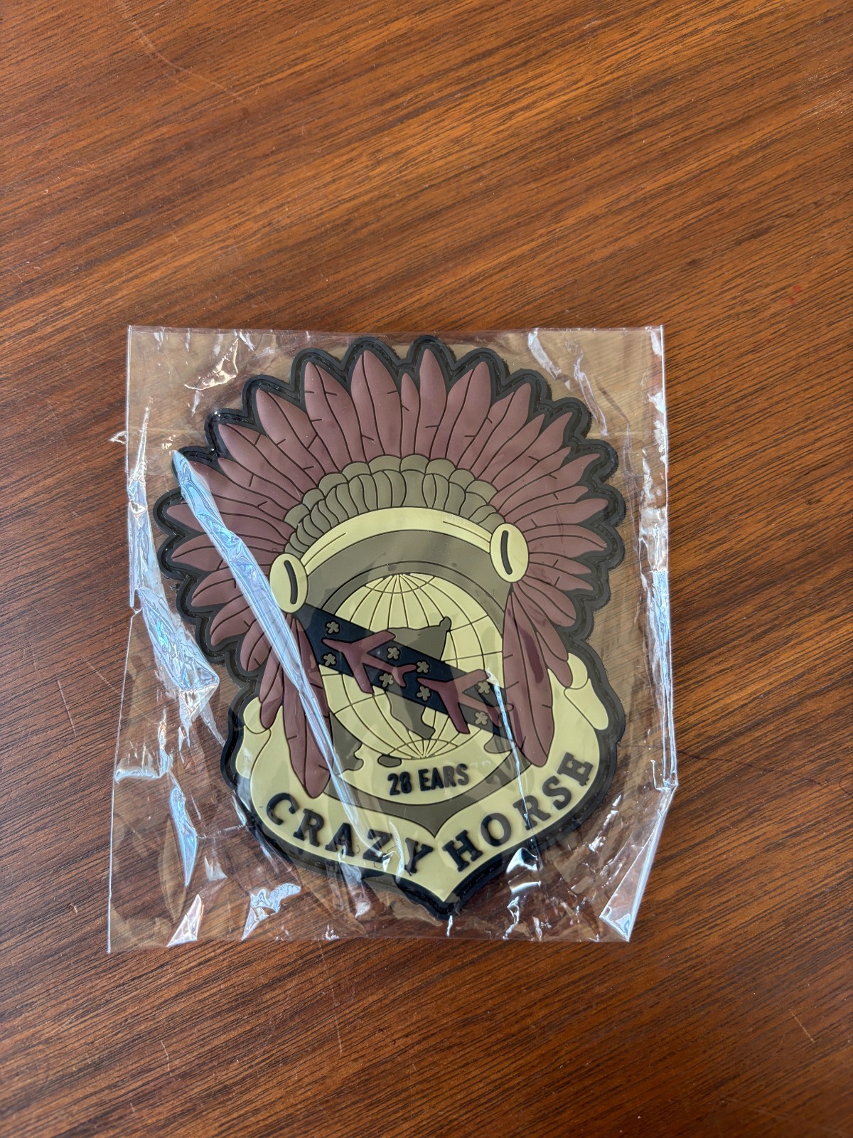 US AIR FORCE KC-135R AL-UDEID AB QATAR Military Patch 28 EARS Crazy Horse VINYL