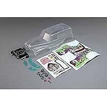Losi LOS210045 Body Set, Grave Digger, Clear: Mini LMT Green Decals