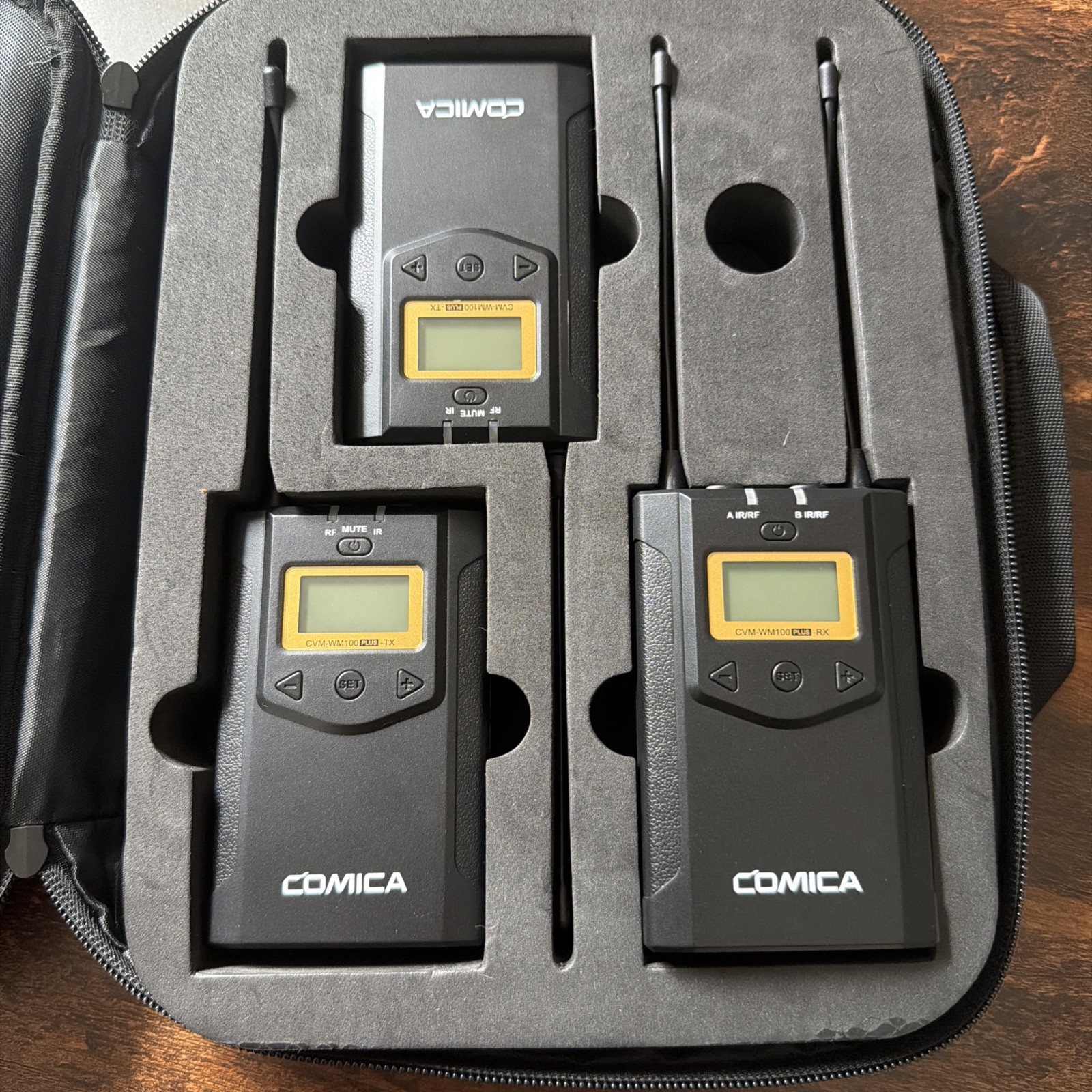 CoMica UHF 48 Channel Wireless Dual Lavalier Microphone System CVM-WM100 PLUS