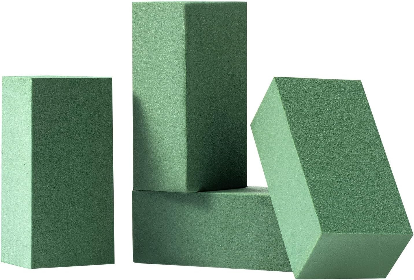 Crafare Wet Floral Foam Blocks 6x3x2.5in Pack of 4 Green