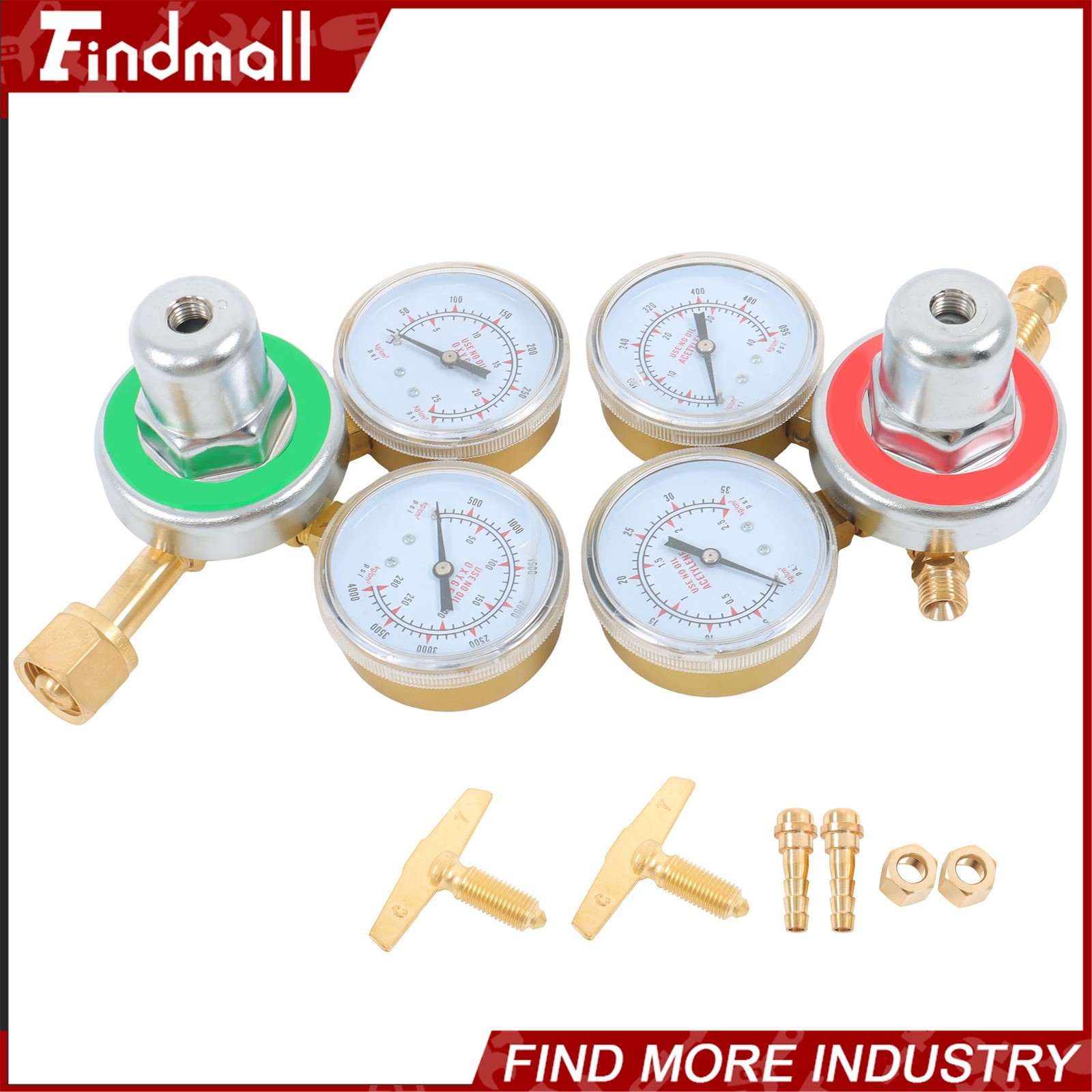 Acetylene Oxygen Gas Welding Regulator Pressure Gauge Fit Solid Brass Set