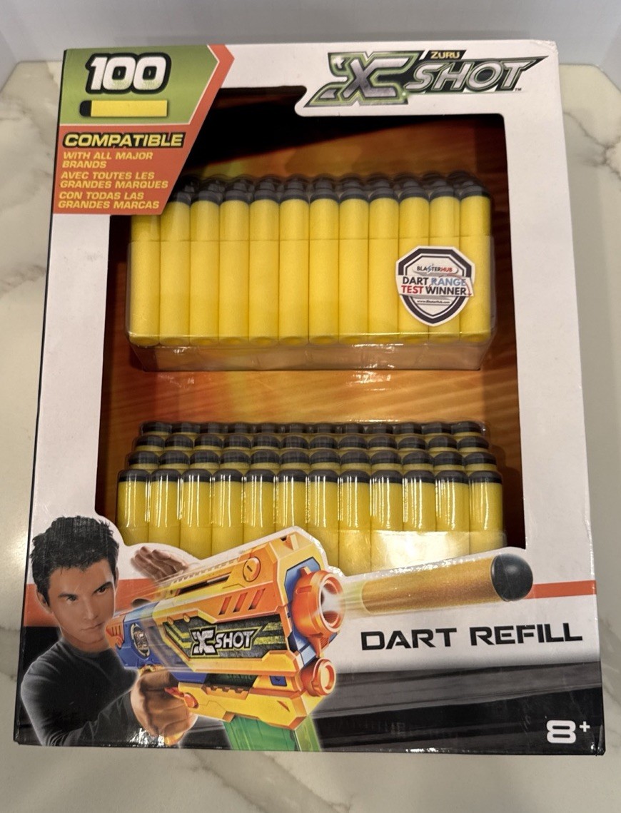 ZURU X-Shot Excel 100 Darts Refill Pack Ages 8+ Brand New in Box
