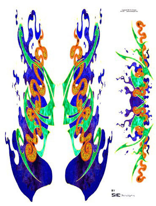 Sic Designs "Fluid" Sticker Sheet SIC032