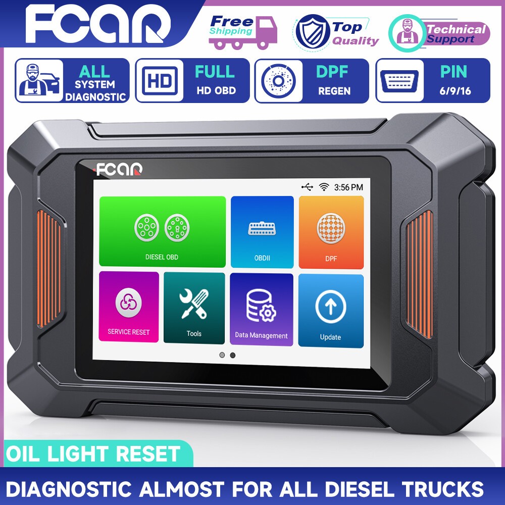 FCAR F802 Plus OBD2 Scanner Heavy Duty Truck DPF Regen & Code Reading