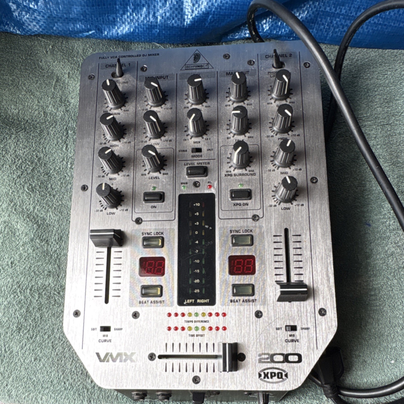 Behringer VMX200 DJ Mixer Analog 2-Channel XPG Surround BPM Counter Tabletop