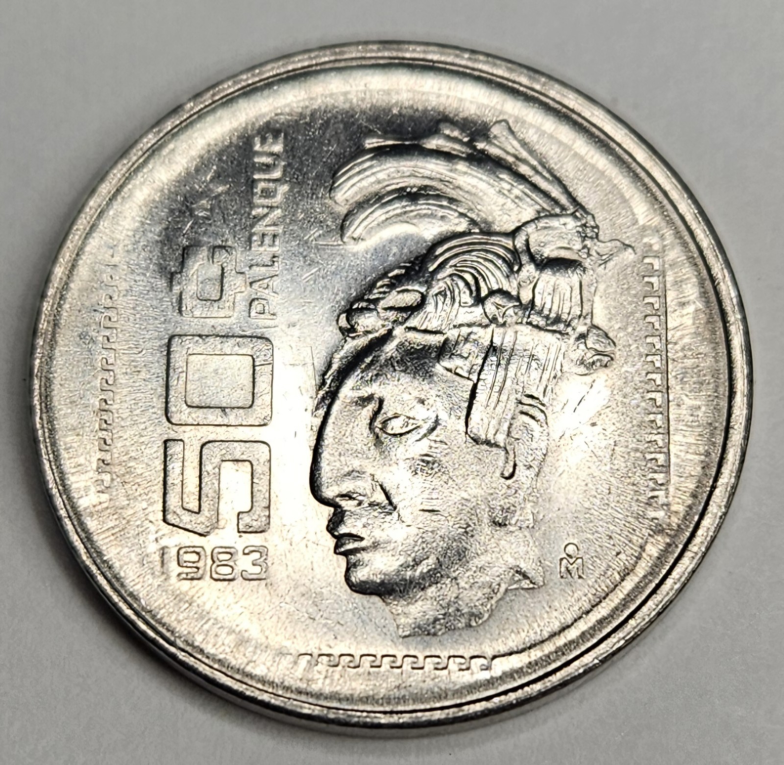 1983 Mexico 50 Fifty Centavos - Mexican Coin - Stainless Steel - World Coin - L2