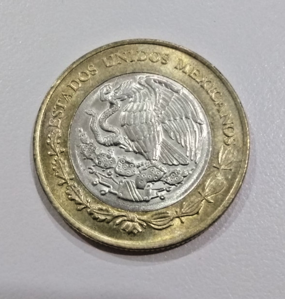 2021 Mexico 10 Diez Pesos Coin Bi-Metallic Circulated