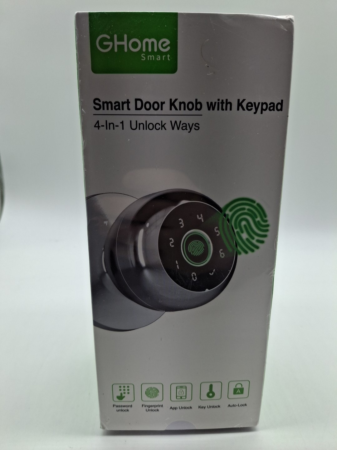 GHome 4 in 1 Smart Door Knob with Keypad K10PRO - SILVER -  Sealed NEW IN BOX