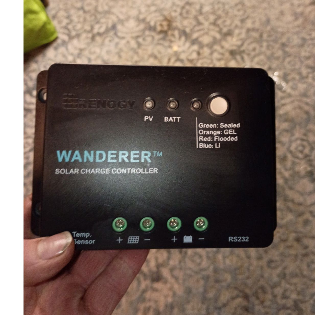 Renogy Wanderer Li Solar Charge Controller 30A 12V 400W Indicator Temp