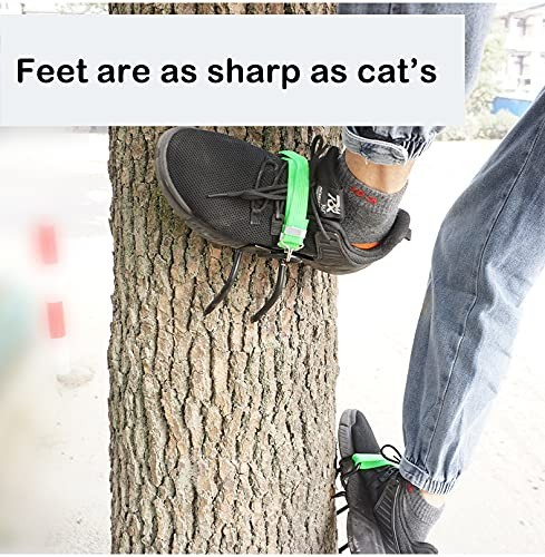 Tree Climbing Tool Stainless Spikes Non-Slip Shoes (Black)