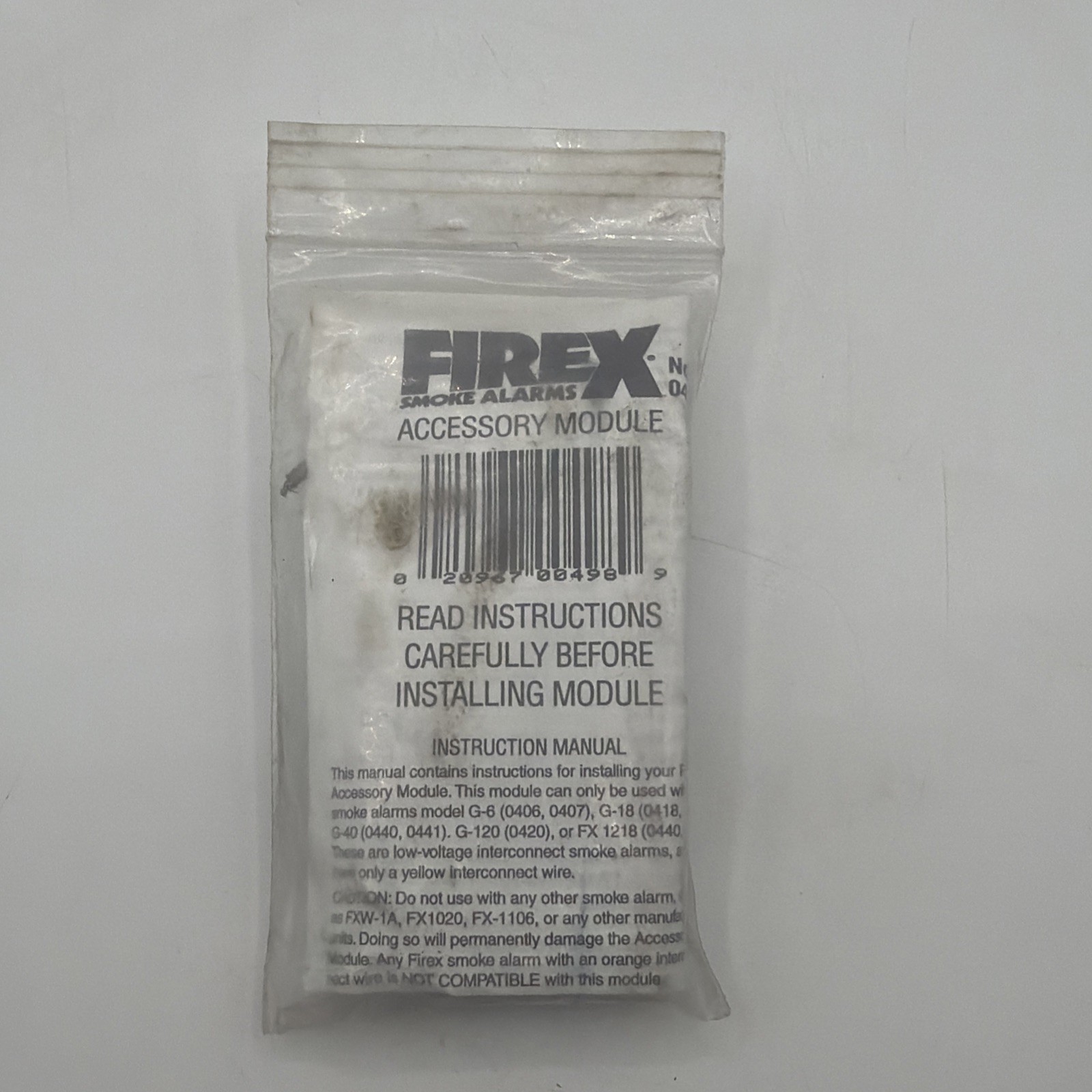 Firex Smoke Alarm Accessory Module 0498 NEW SEALED