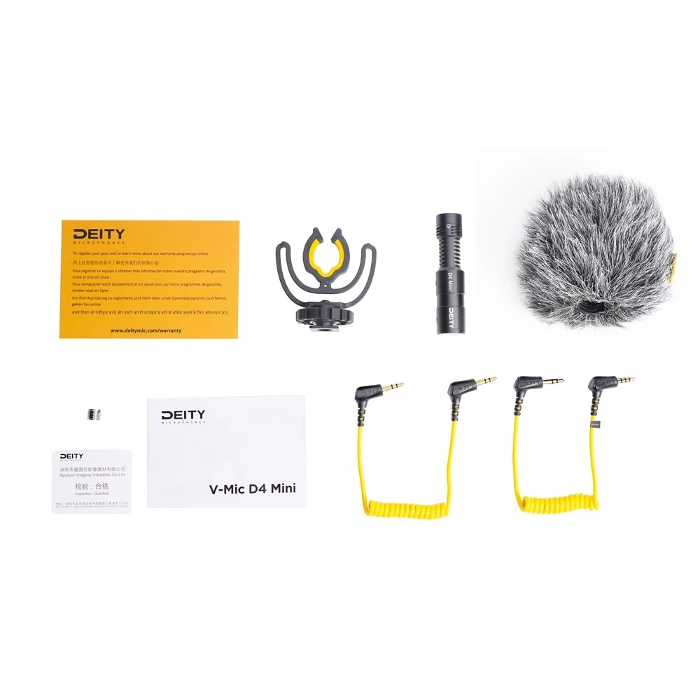 Deity V-Mic D4 Mini Microphone Super Cardioid Compact Mic for Camera DSLR Vlog