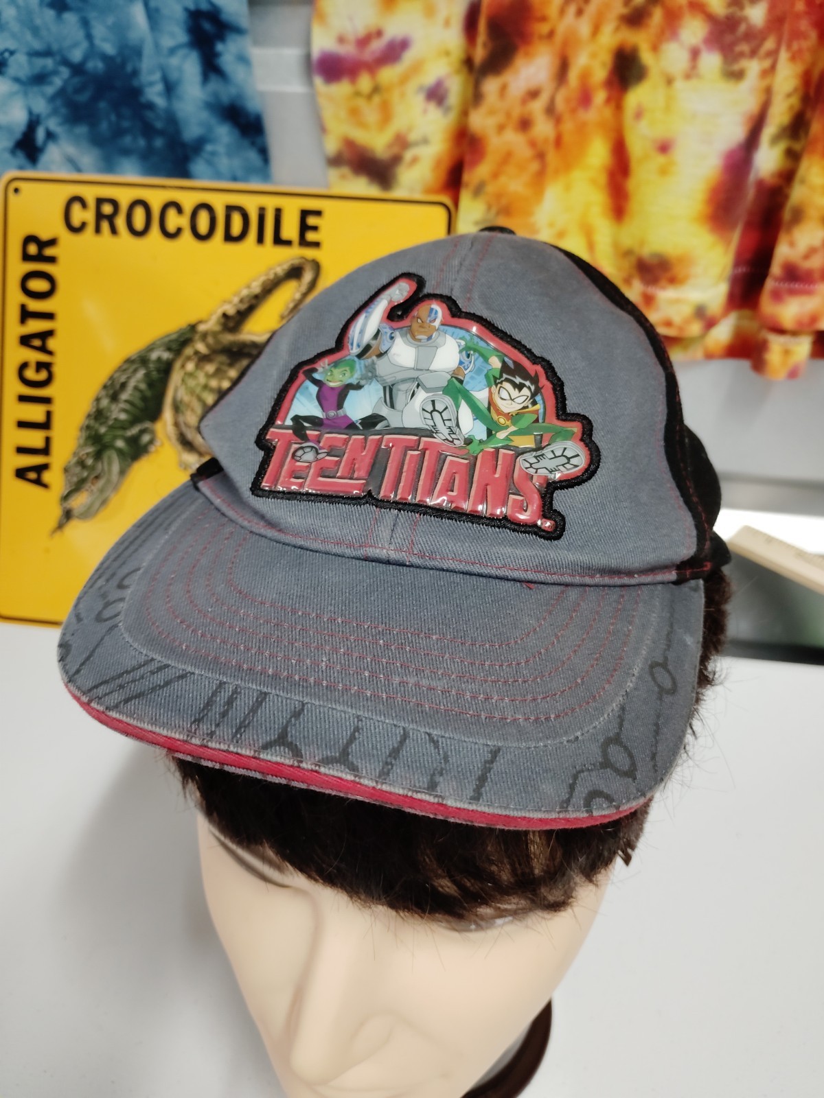Vtg Youth Teen Titans Y2k Cap Osfm Kidcore Cartoon Fair Worn Condtion A353