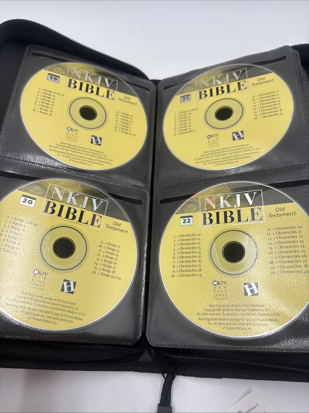 Old & New Testaments NKJV BIBLE Audio CD Hendrickson 2000 COMPLETE Carrying Case