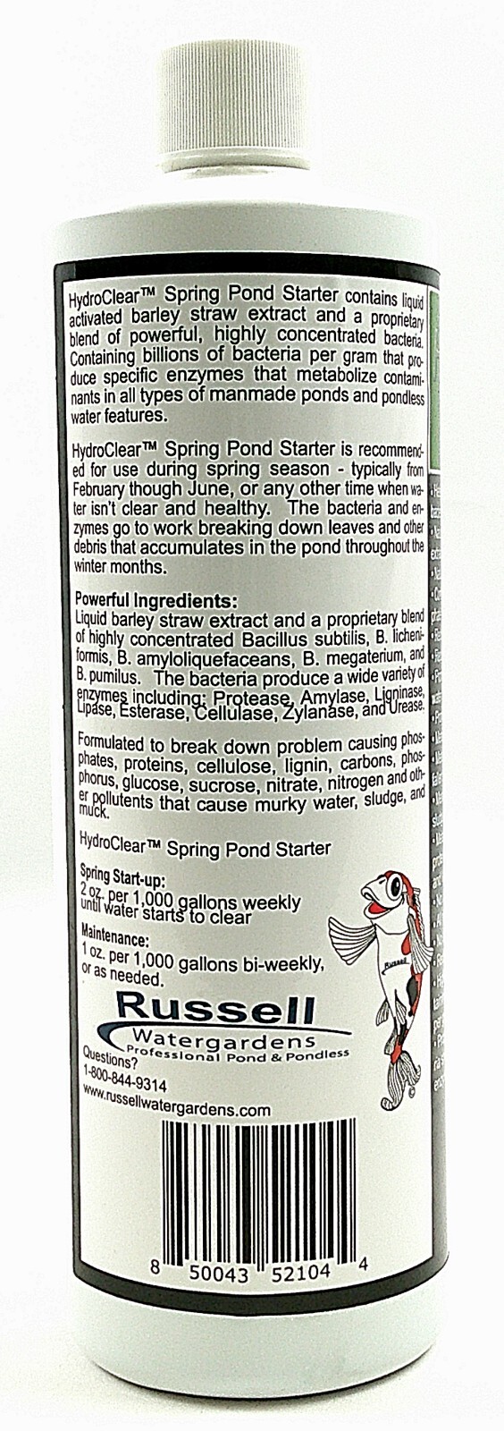Spring Pond Starter Bacteria Plus Liquid Barley Extract