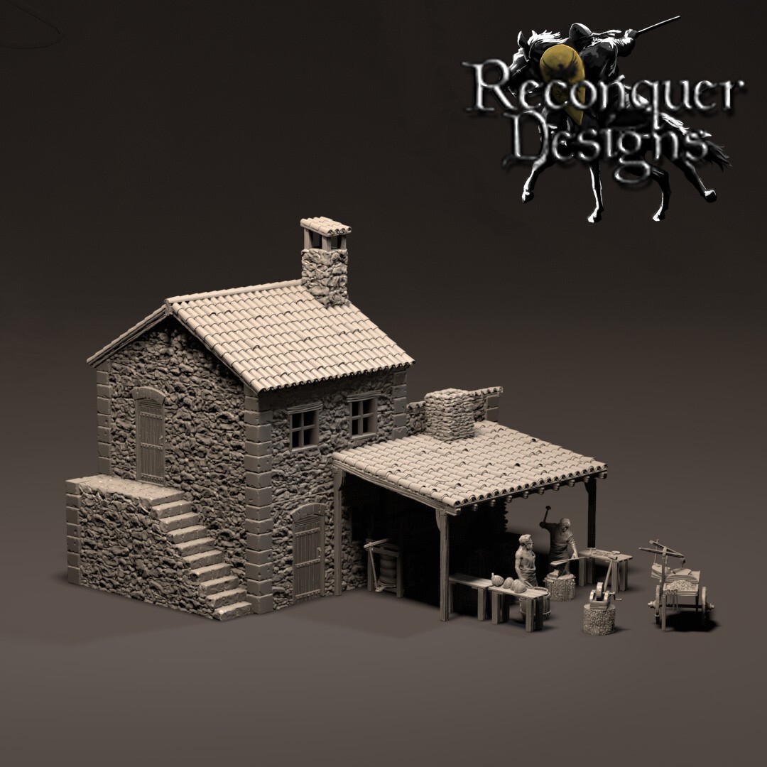 Reconquer Designs Miniature Medieval Mediterranean City Building Terrain Scenery