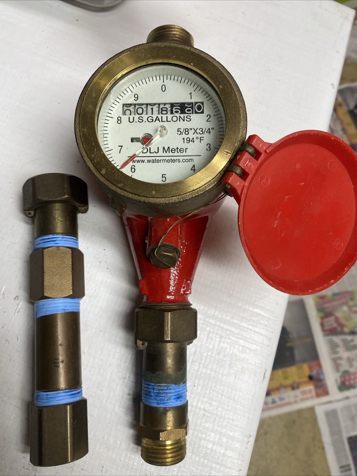 DLJ Hot Water Meter 5/8x3/4” 194 Degree