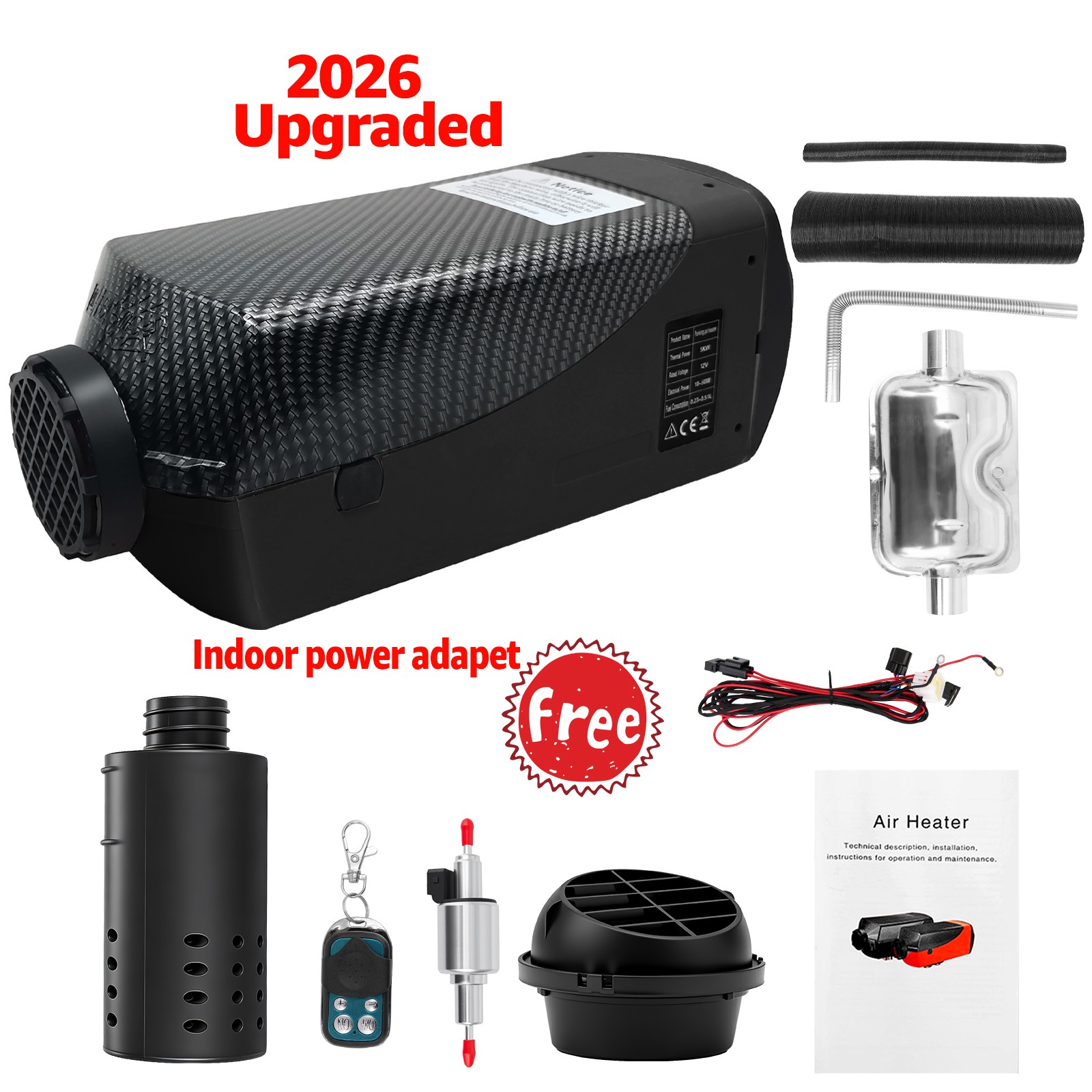 Diesel Air Heater 12V 8KW LCD for Car RV Indoors
