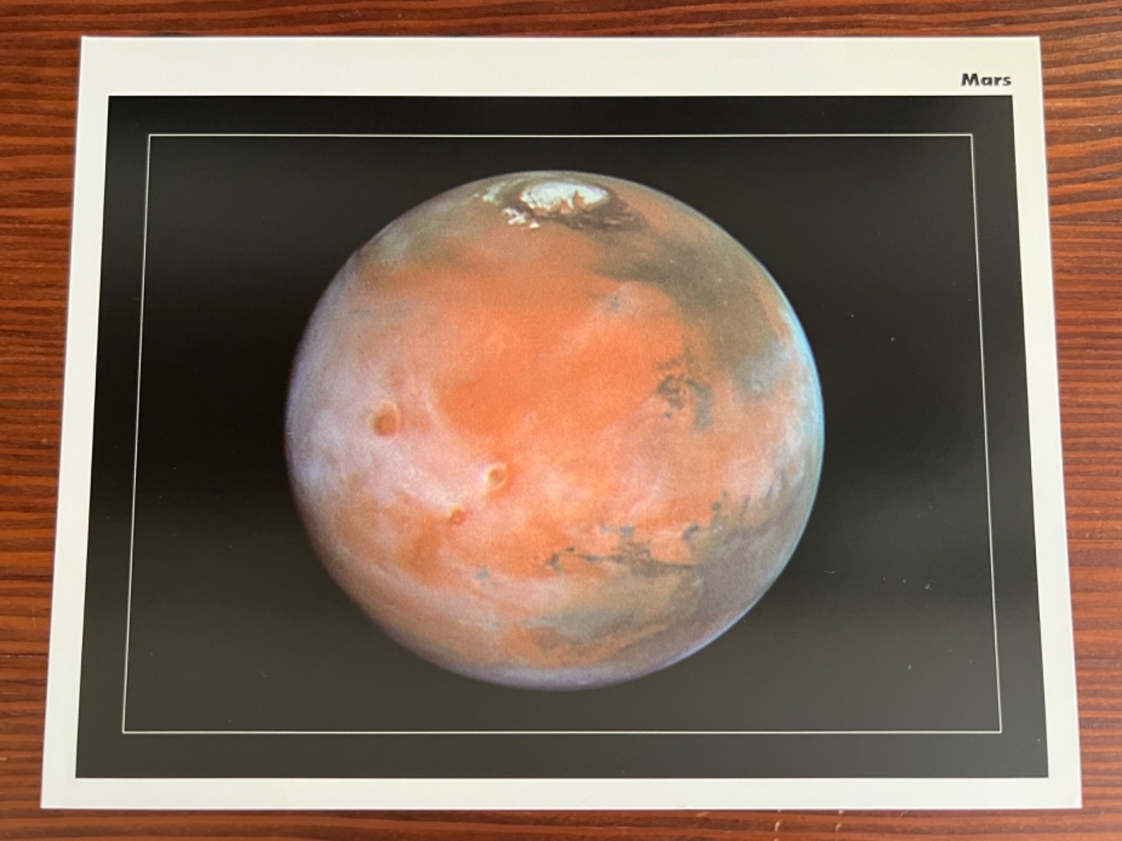 Vintage NASA Photo of Mars by Viking Orbiter 1 (1980), 8 x 10 Lithograph 1995