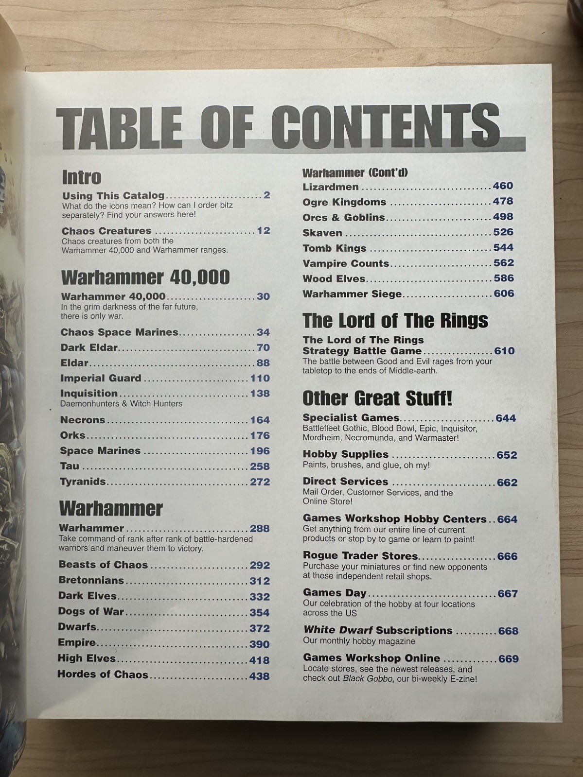 Games Workshop Complete Catalog & Hobby Reference 2005-2006 Edition Warhammer