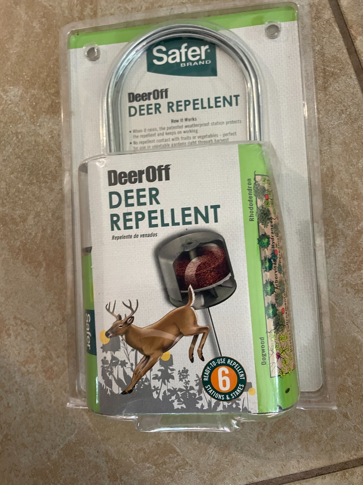 Deer Off Weatherproof 5 Stations Open Package Missing 1 Natural