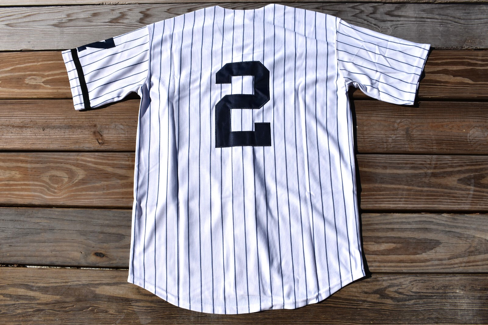 New! Derek Jeter NY Yankees White Pinstripe Baseball Jersey Adult Men's XL