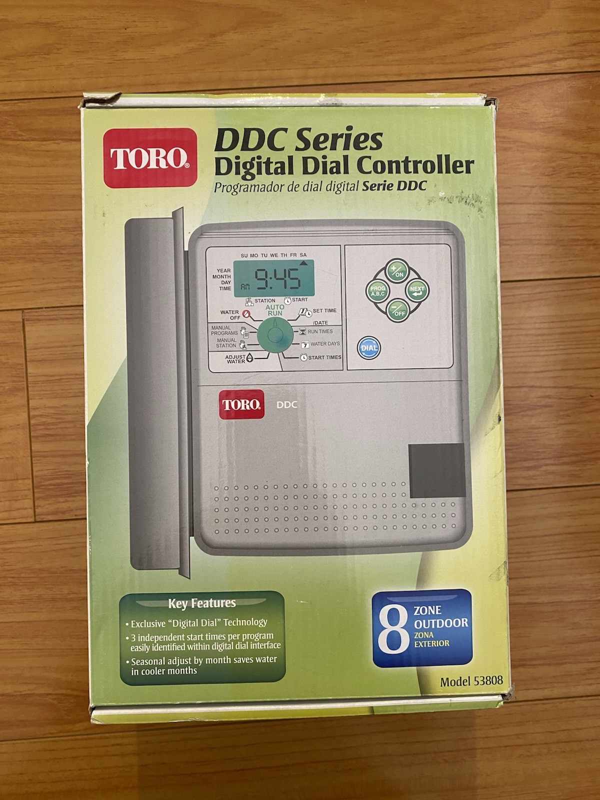 TORO 53808 DDC-8 ID OD Controller Timer Digital Dial 8 Zone Sprinkler Box