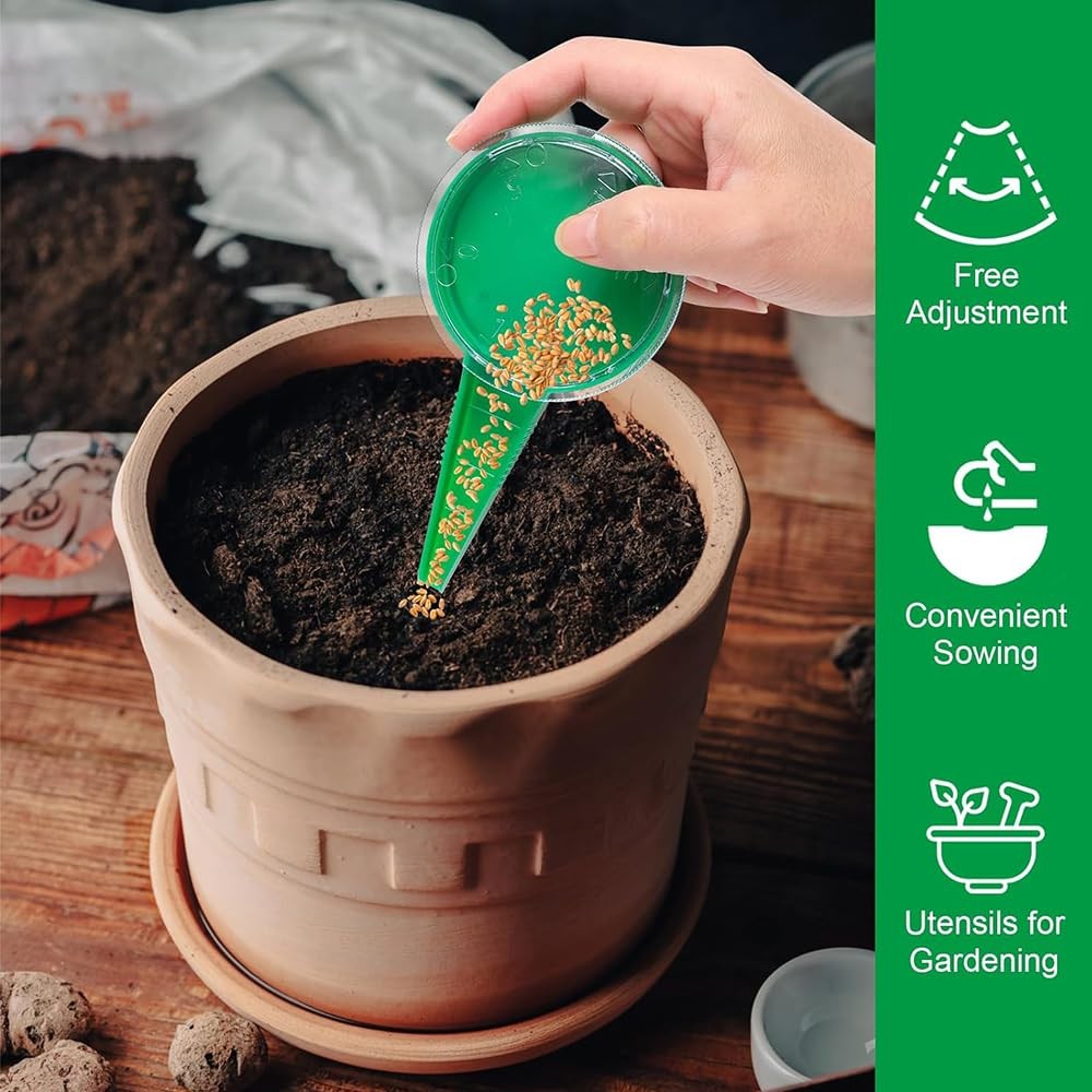 6 PCS Mini Seed Spreader Set, 2025 New Mini Sowing Seed Dispenser, Small Gard...