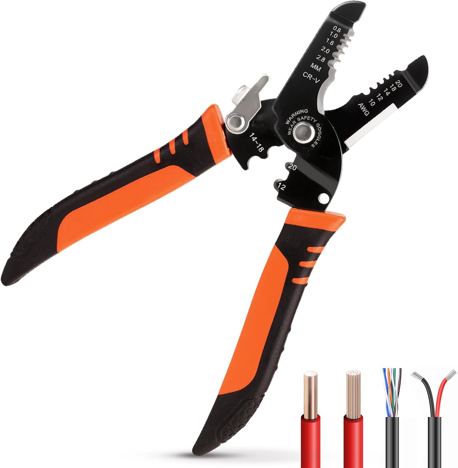 Wire Stripper, Professional 5-In-1 Wire Strippers Tool, Wire Cutters Crimpers, 1