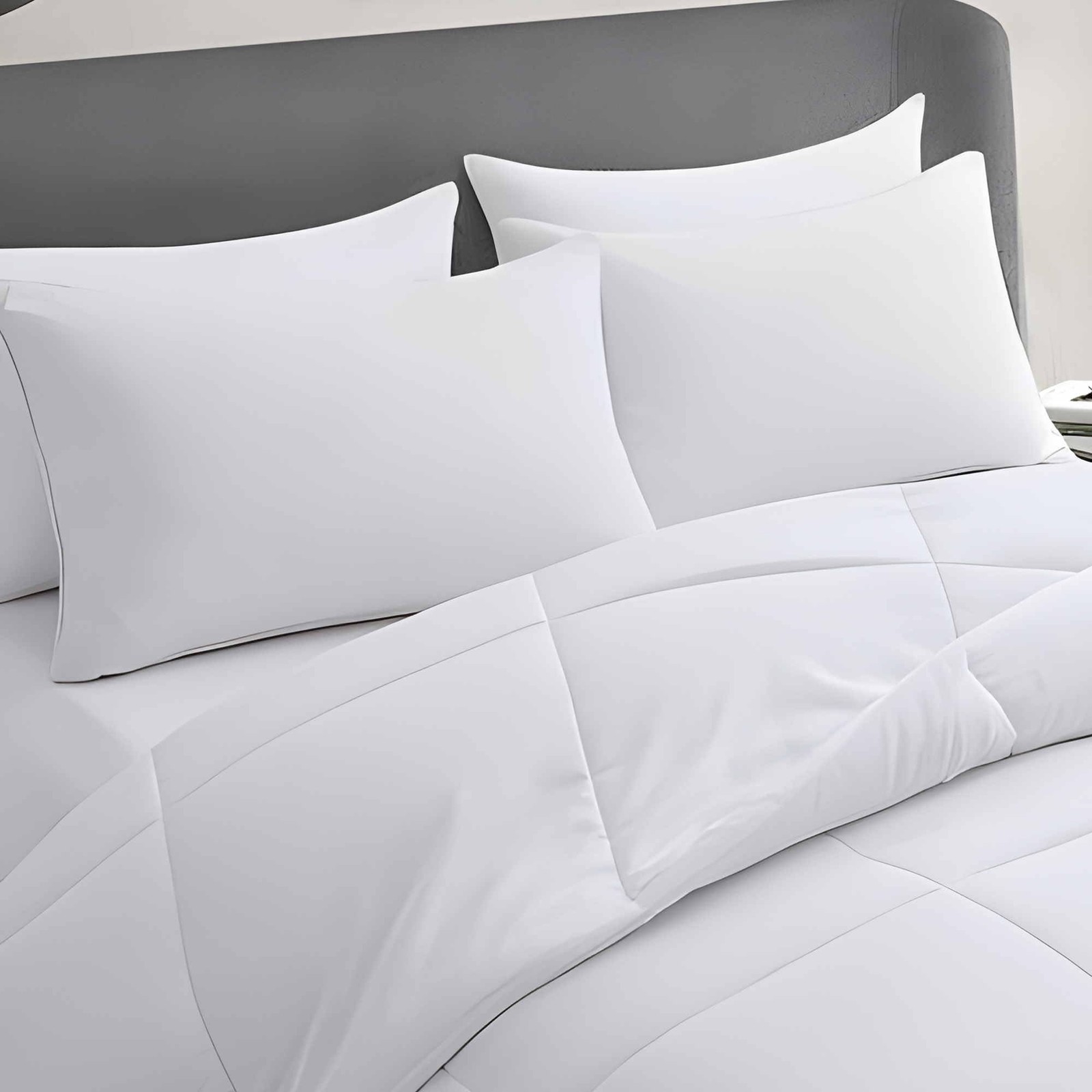 Medium Support Bed Pillows Standard Size Set of 4 Pack 4 Standard, White