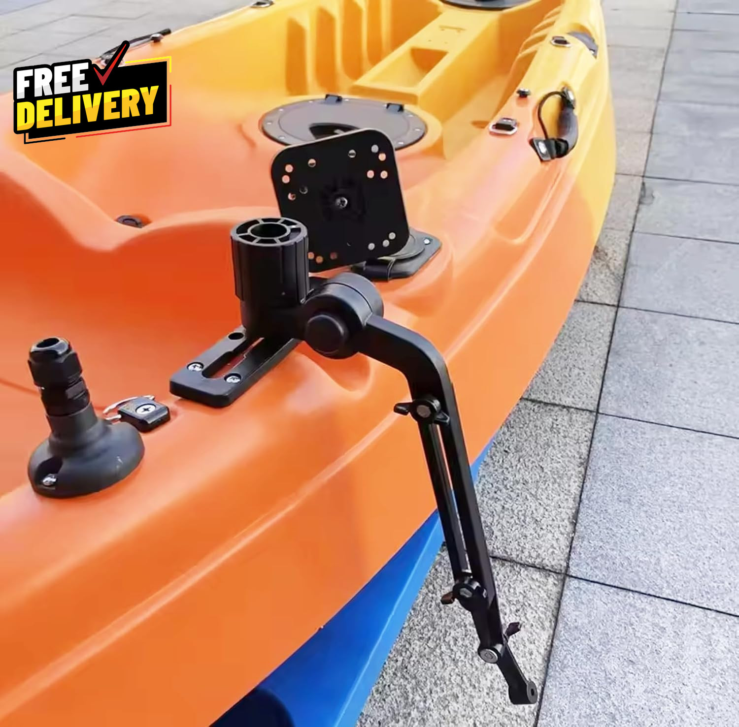 Universal Kayak Fish Finder Mount Boat Transducer Mounting Arm with Teles.....