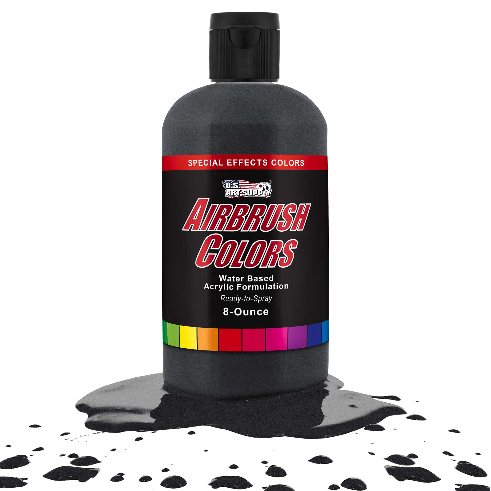 US Art Supply 8-Ounce Special Effects Black Pearl Airbrush Paint