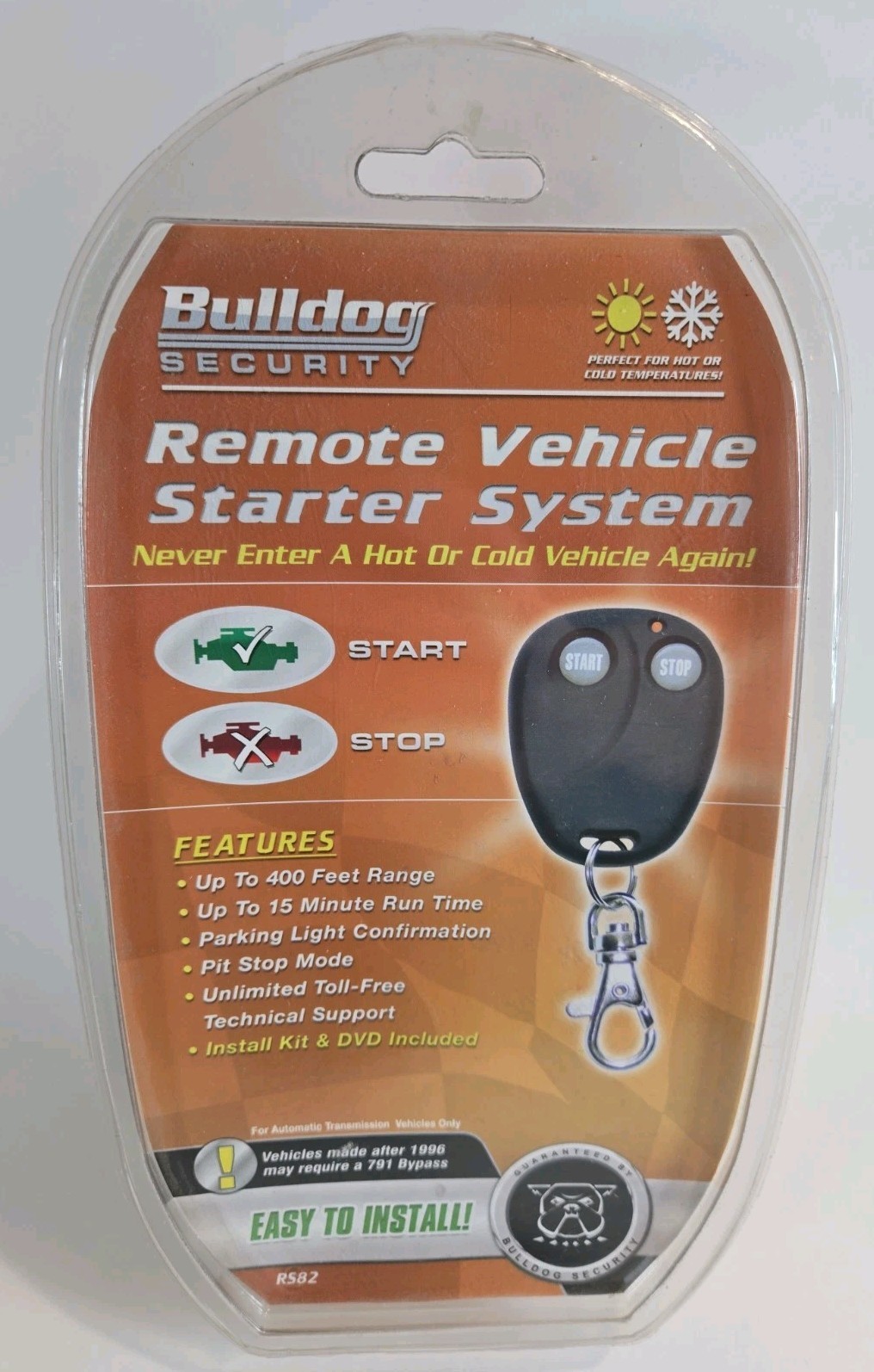 Bulldog Security Remote Vehicle Starter System (RS82) 400ft Range NEW SEALED