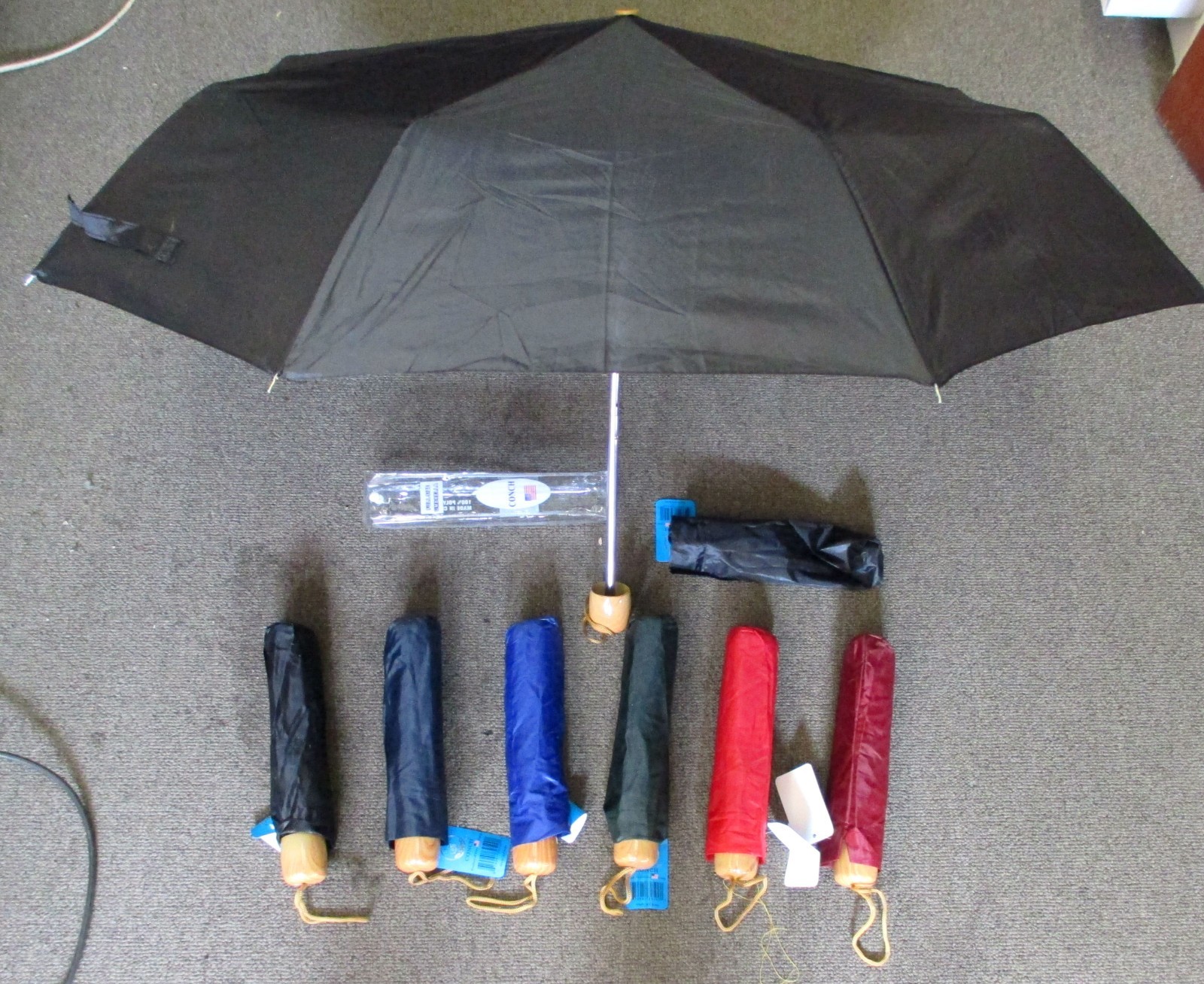 PICK 1- 42" WIDE  3 TIMES FOLDING  COMPACT  SUPER MINI UMBRELLAS -3950