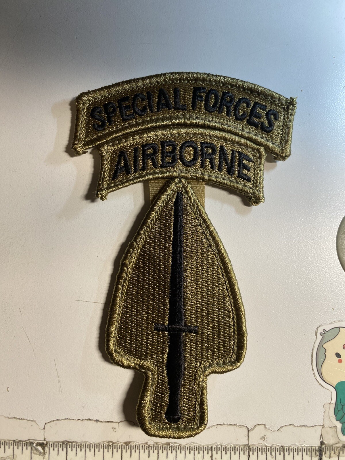 SPECIAL OPERATIONS COMMAND OCP PATCH / Airborne, SF Tab With Hook, USASOC