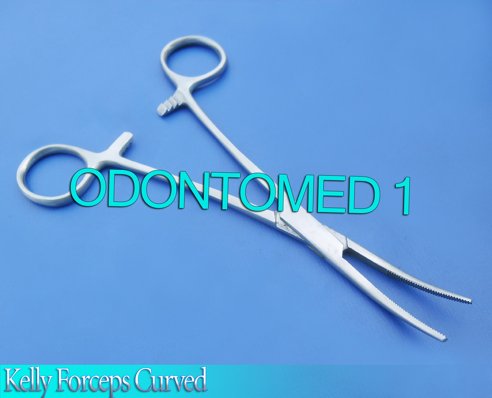 6 Kelly Hemostat Locking Forceps Curved Tip 6.5"