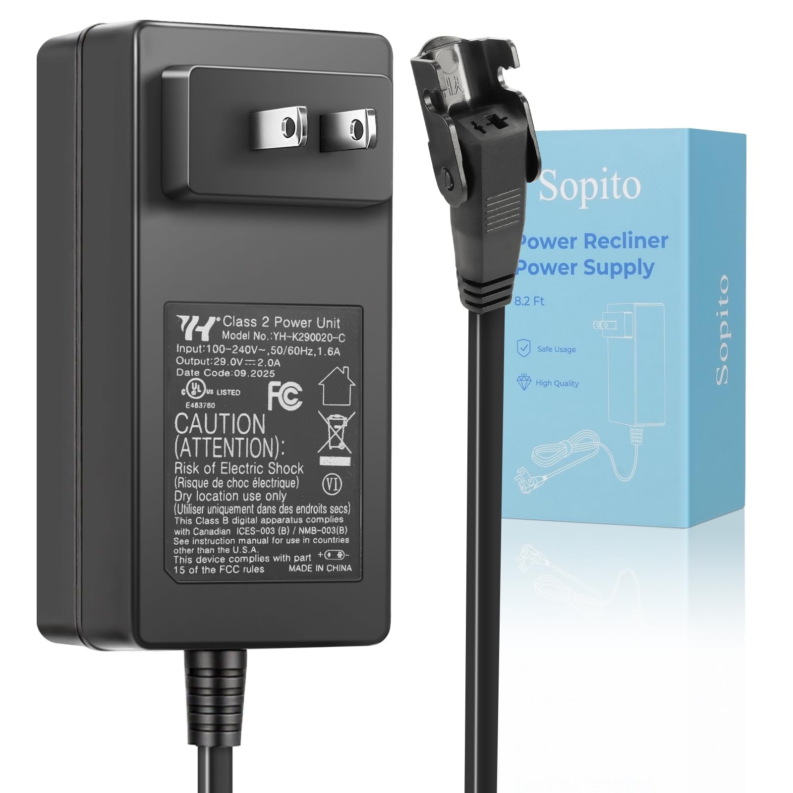 2-Pin Power Reliner Power Supply Universal AC/DC Adapter 100-240V, 29V 2A Swi...