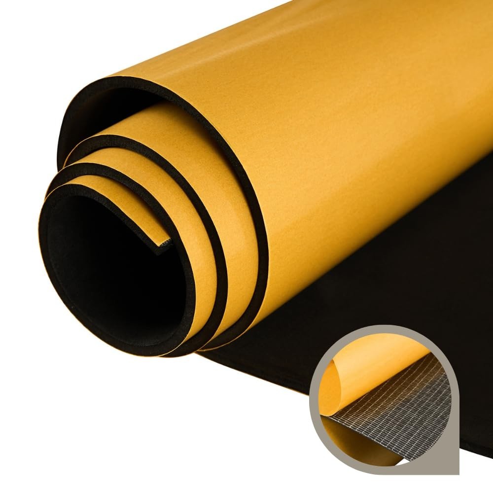 High Density EVA Foam Sheet 15"x59" Black Adhesive Backing - Craft, Cosplay, DIY