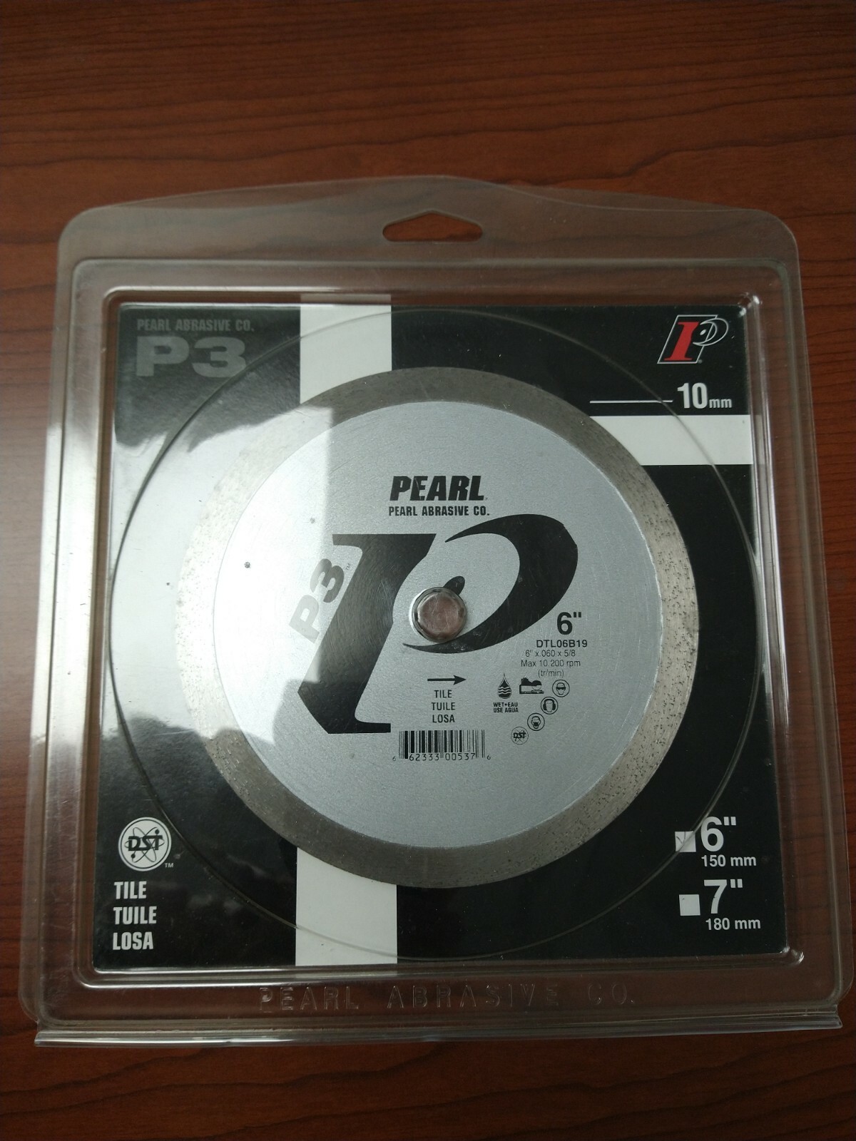 PEARL ABRASIVE P3 6" TILE BLADE 10MM DIAMOND RIM