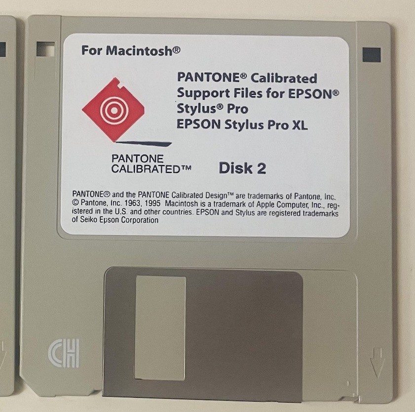 Pantone Calibrated Support Files Epson Stylus Pro XL Mac 2 Disk Set 1995