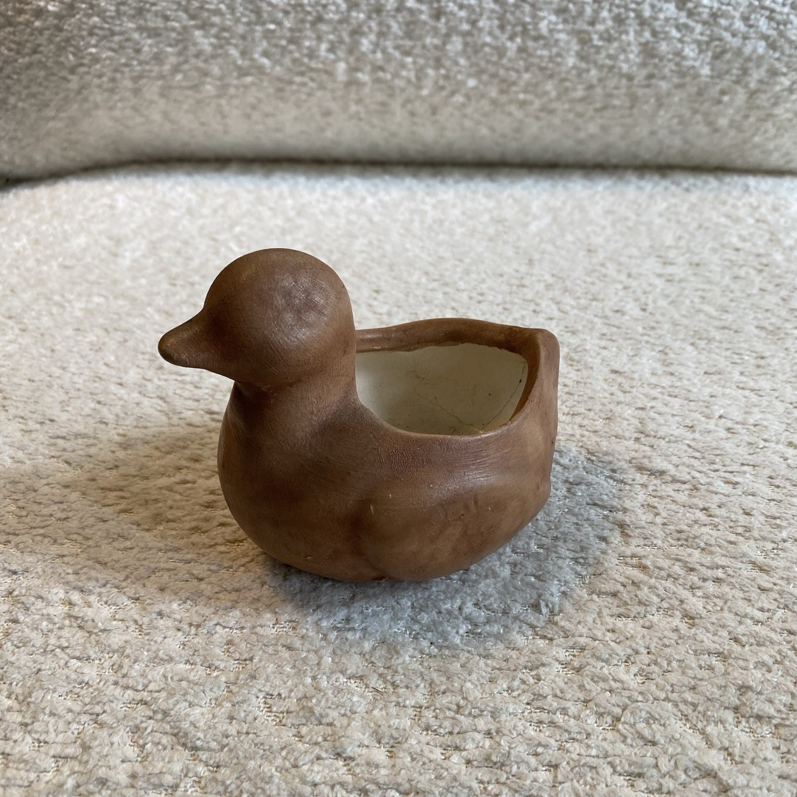 Vintage Small Studio Pottery Duck Planter Succulent Planter Catchall Dish