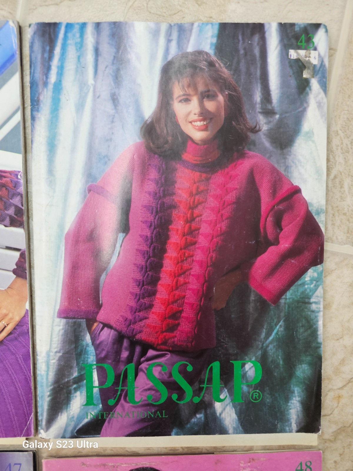 (8) Passap DM80 E6000 Knitting Machine Patterns Magazines #37,41,43,44,47-50